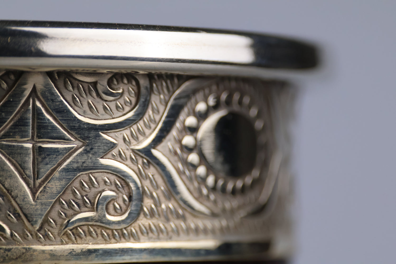 Coupe impériale en maté faite à la main | cuir + argent allemand